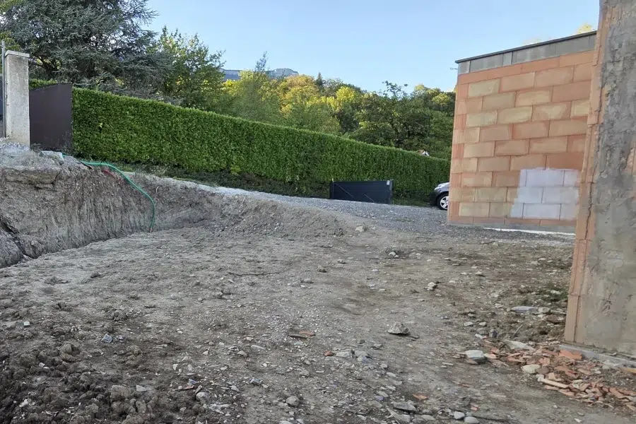 aménager jardin contemporain - AVANT